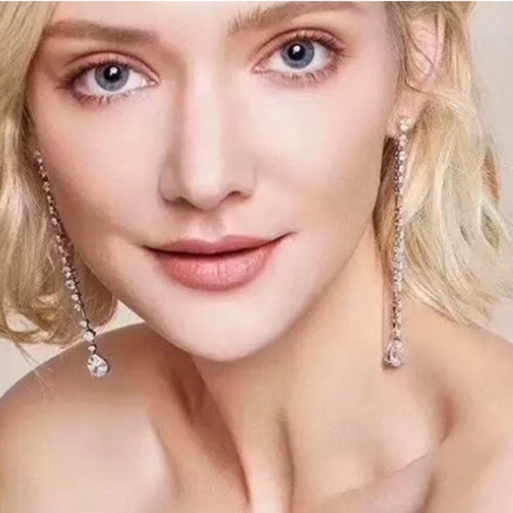 3ctw Pear Dangle Earrings - Picture 8 of 11